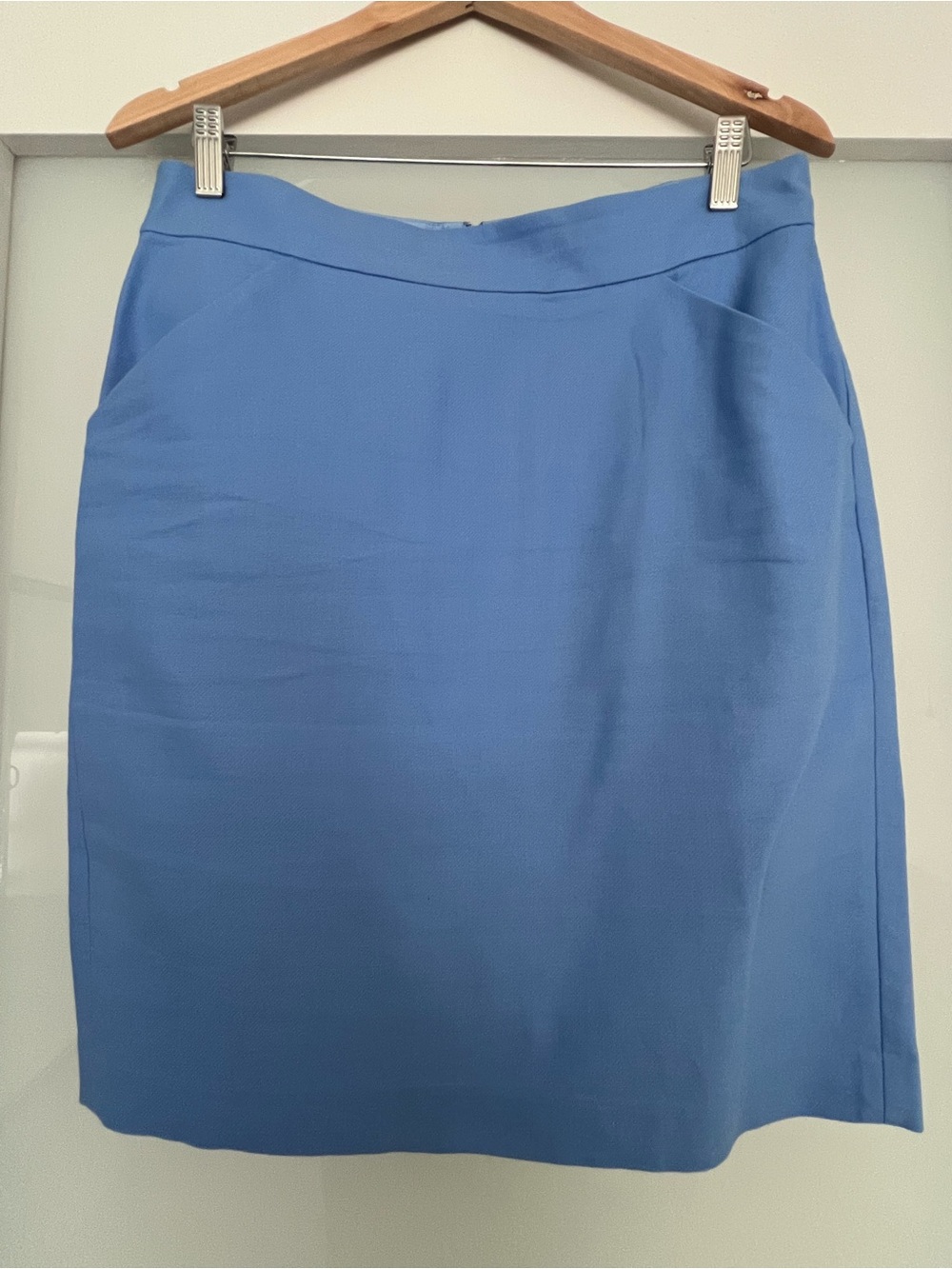 J. Crew Blue Stretch Pencil Skirt